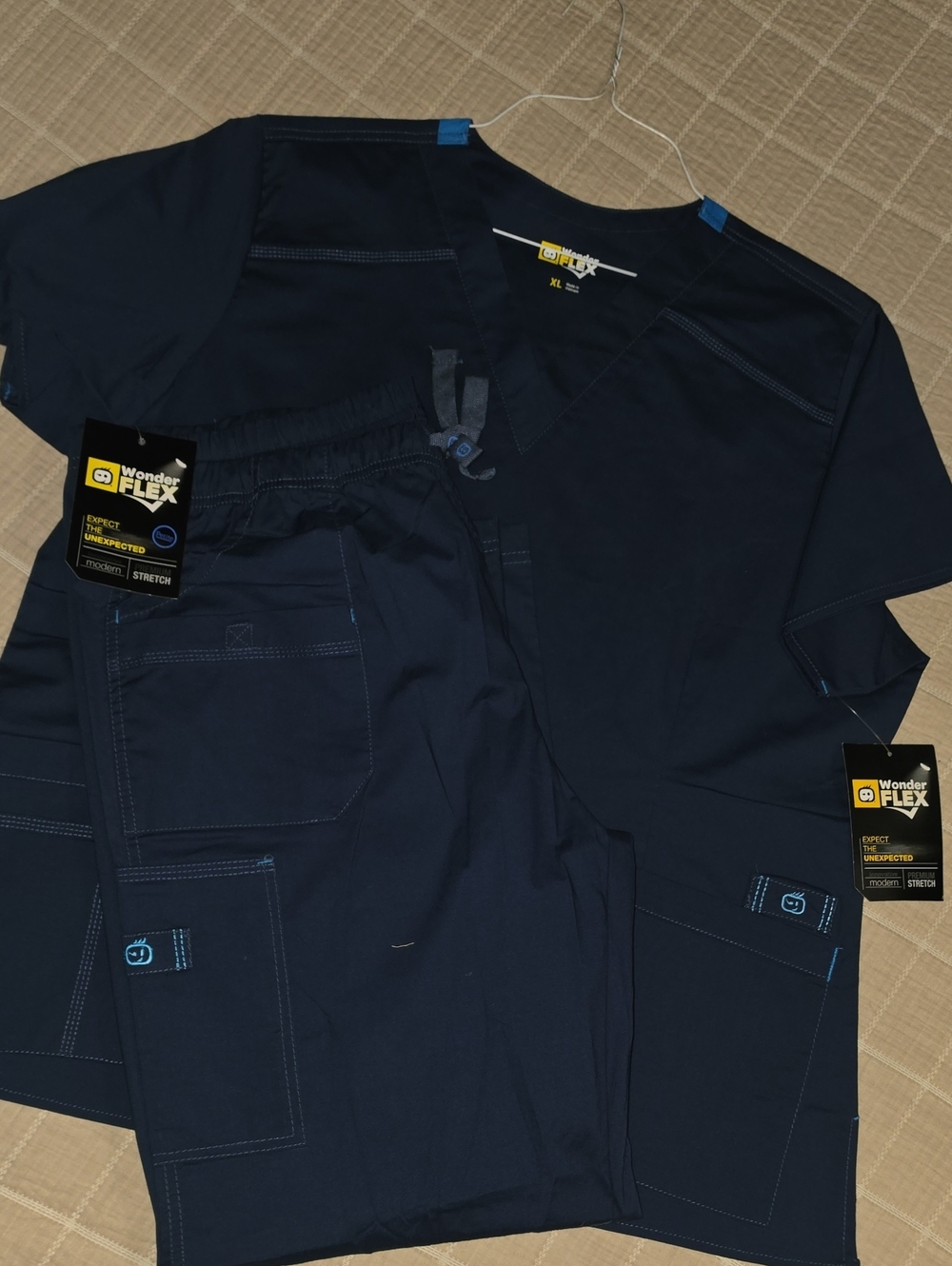 Women’s Navy Wonder Flex Stretch Scrub Set